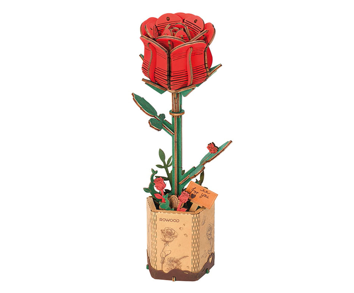 Quebra-Cabe&ccedil;a 3D Rosa Vermelha image number 0