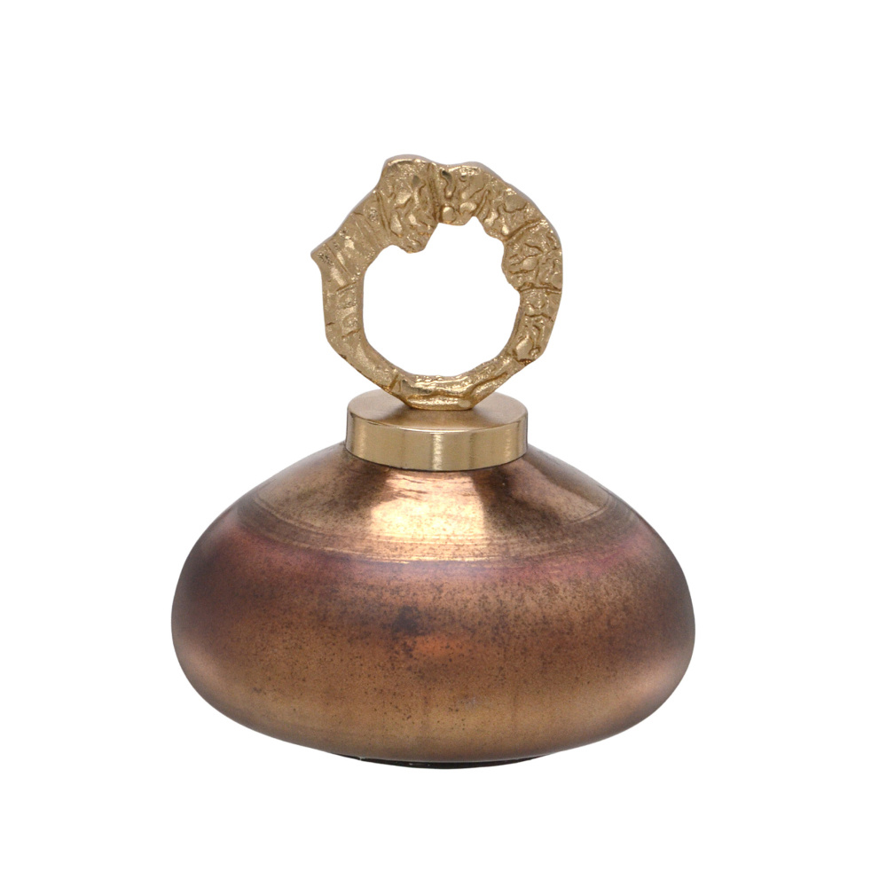 Potiche Decorativo Bronze e Dourado image number 0
