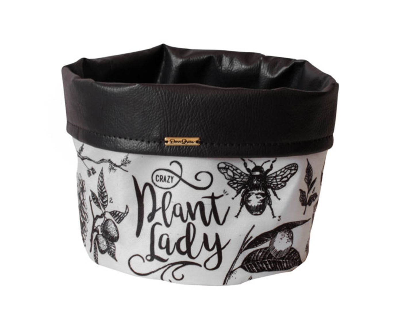 Cachepot Crazy Plant Lady Preto e Branco image number 0