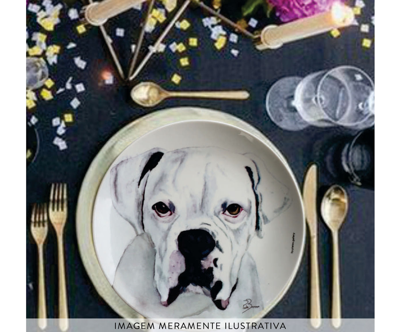 Prato de Porcelana Boxer Tobias Paula Brenner image number 3