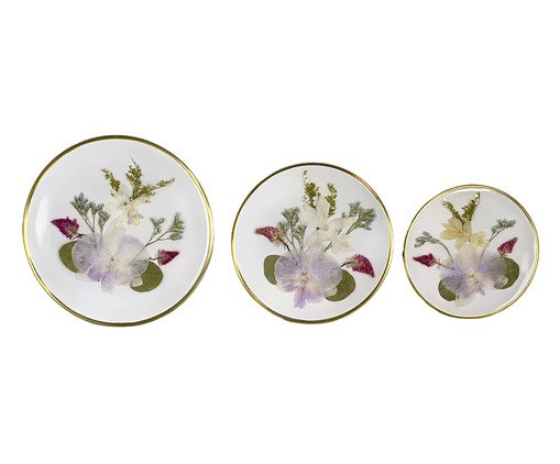 Jogo de Pratos Decorativos Elo Florence Branco image number 0