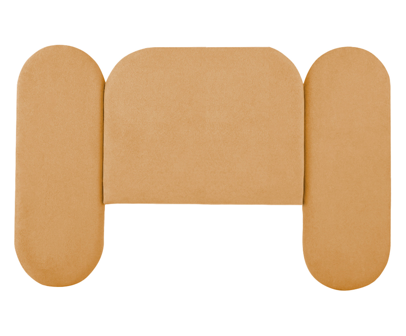 Cabeceira em Boucle Aveludado Arco Embrace Amarelo Ocre image number 0