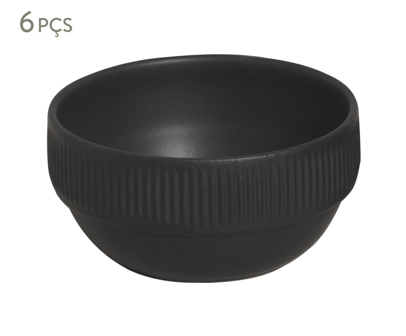 Jogo de Bowls Empilh&aacute;veis Linhas Preto Matte - image 0