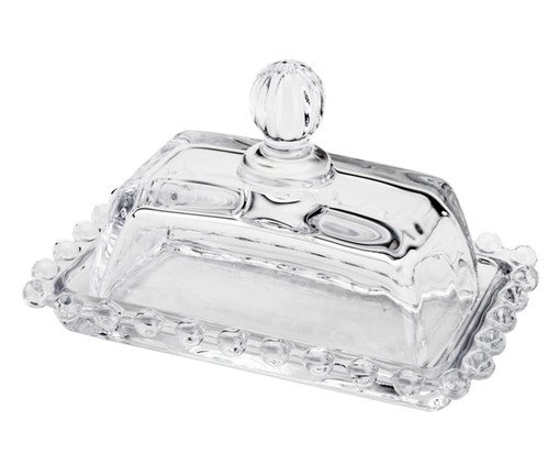 Manteigueira em Cristal Pearl - Transparente image number 0