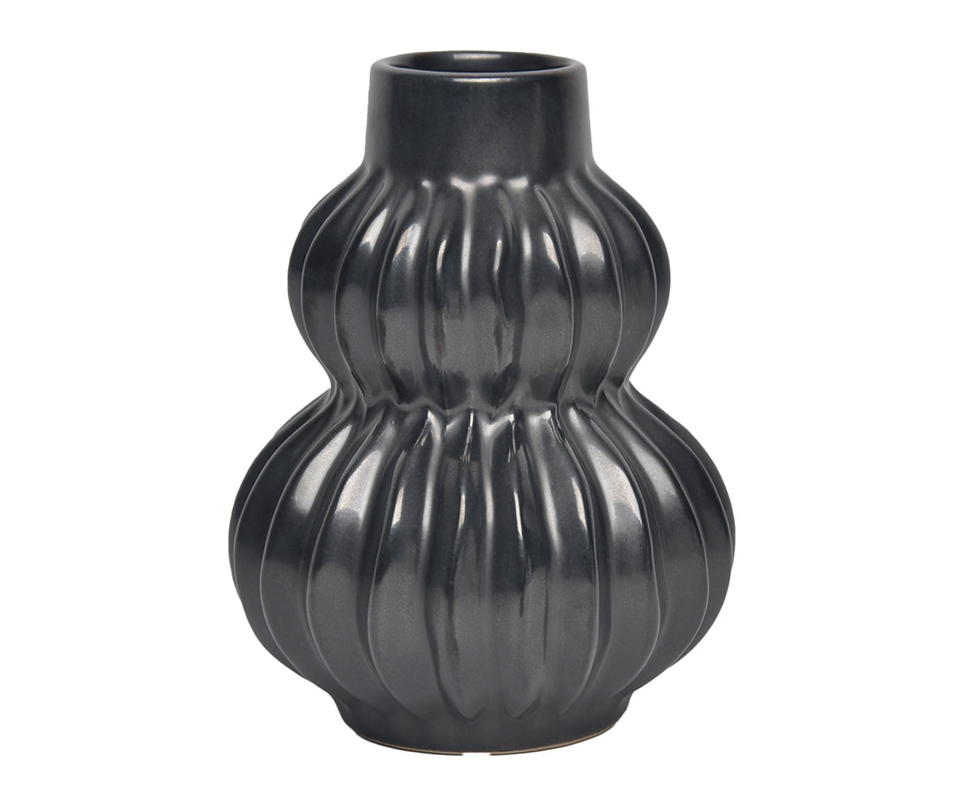 Vaso em Cer&acirc;mica Vincado Preto - image 0