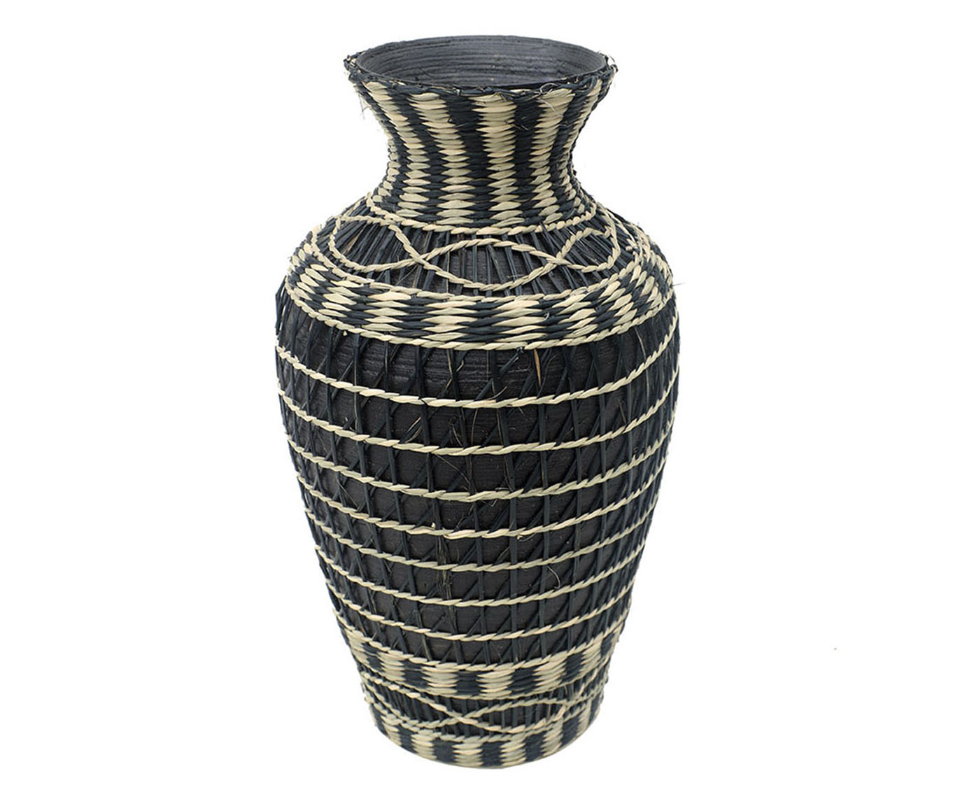 Vaso em Bambu Tran&ccedil;ado Joy Preto e Natural image number 0