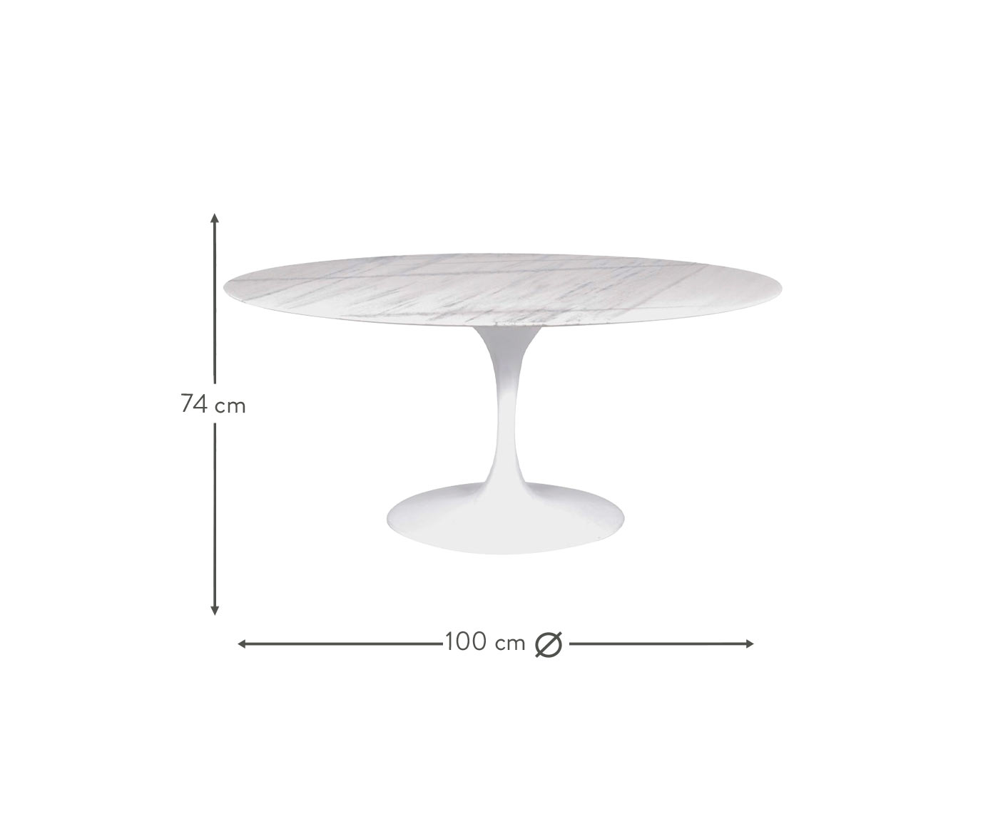 Mesa Saarinen Oval Espirito Santo Base Branca image number 5
