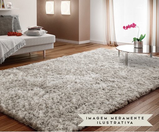 Tapete Shaggy Tufting Joy Cristal Cinza - image 1