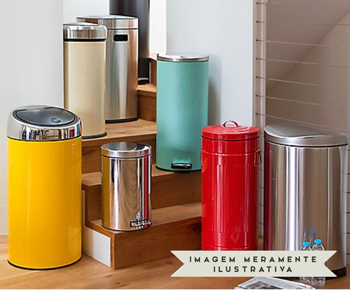 Lixeira em Inox Touch Bin Cromada image number 3