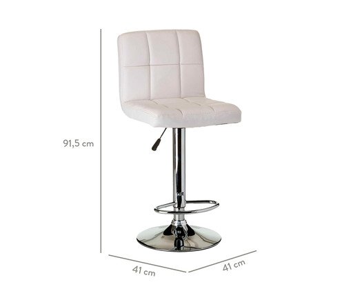Banqueta em Courino Gomo - Branco image number 3
