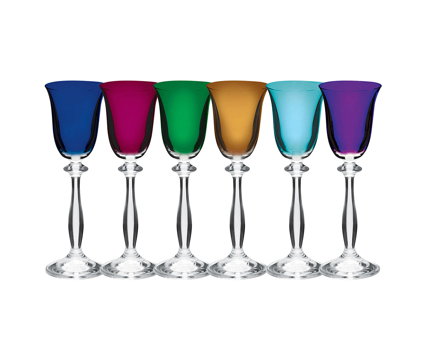 Jogo de Ta&ccedil;as para Licor em Cristal &Acirc;ngela Colors image number 0