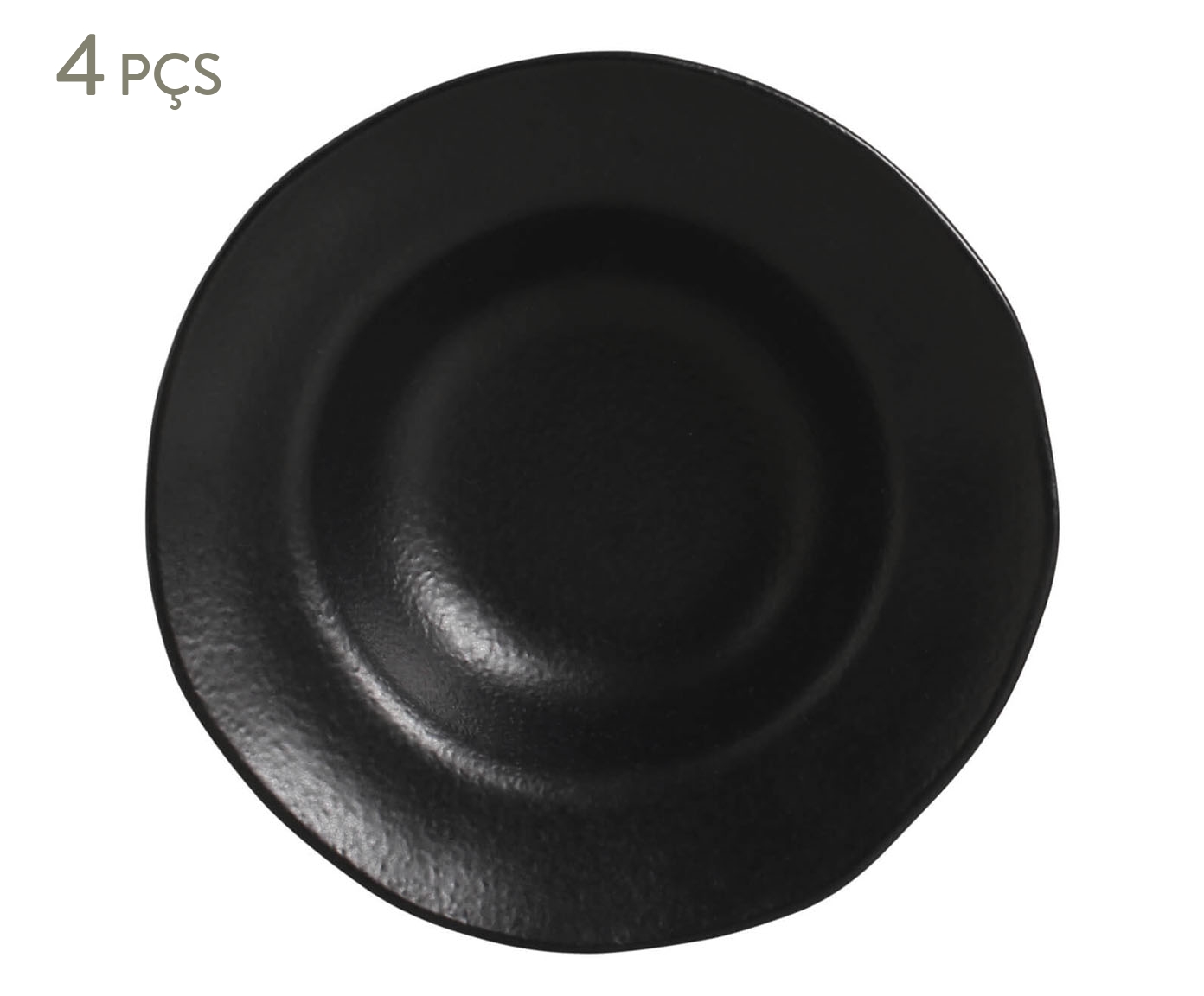Jogo de Pratos para Sobremesa Org&acirc;nico Preto Matte Preto IV - image 0