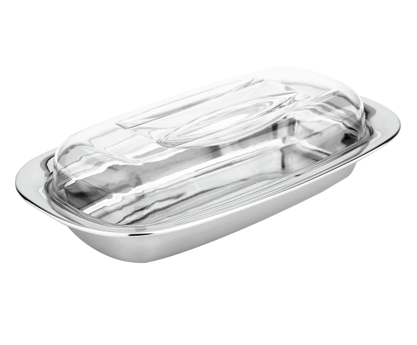 Porta Manteiga em Inox com Tampa Evahte image number 0