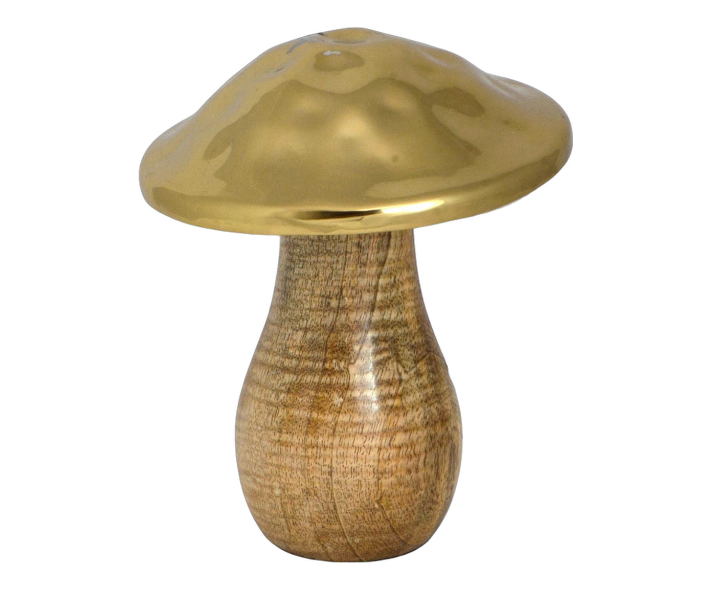 Cogumelo Decorativo Bosque Dourado e Marrom image number 0