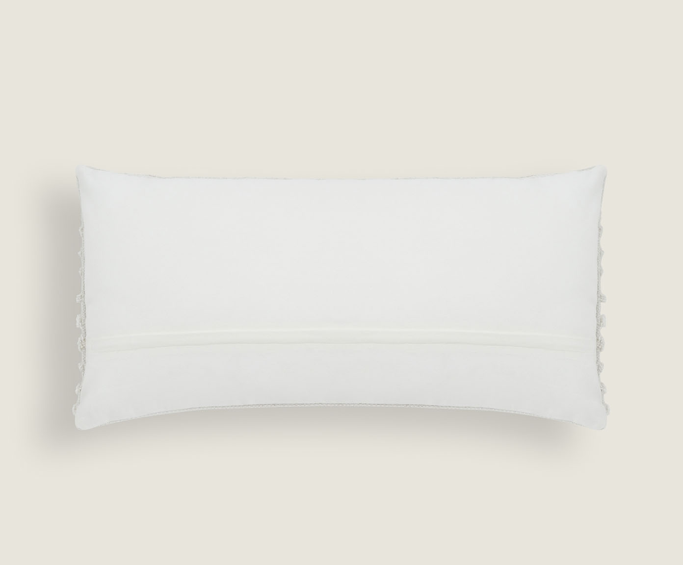 Capa de Almofada Algod&atilde;o Listrada Tufting Off-White - image 1