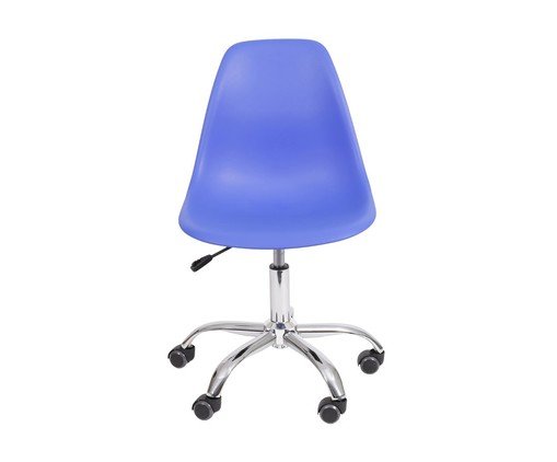 Cadeira com Rod&iacute;zios Eames - Azul Escuro - image 1