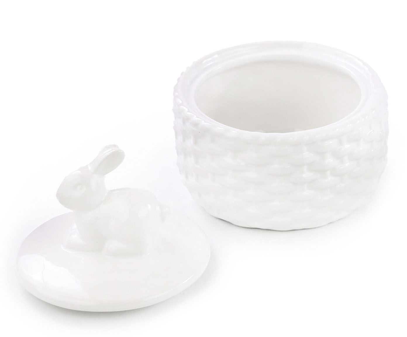 Pote Decorativo com Coelho Branco image number 1