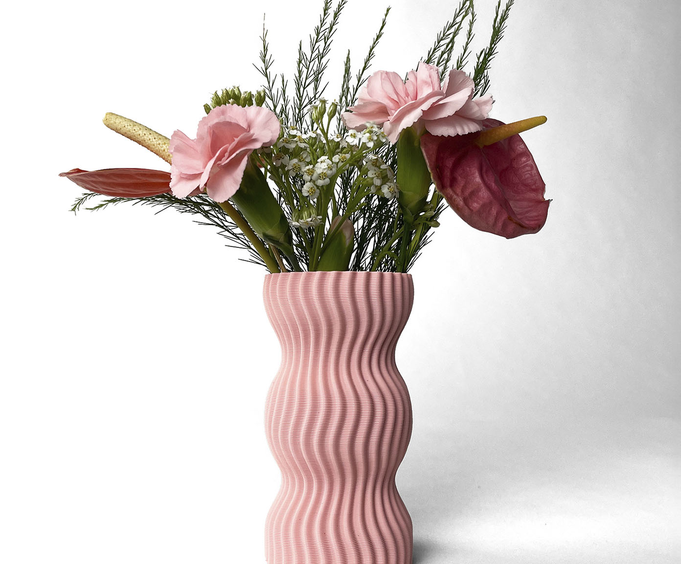 Mini Vaso Onda 3 Rosa image number 1