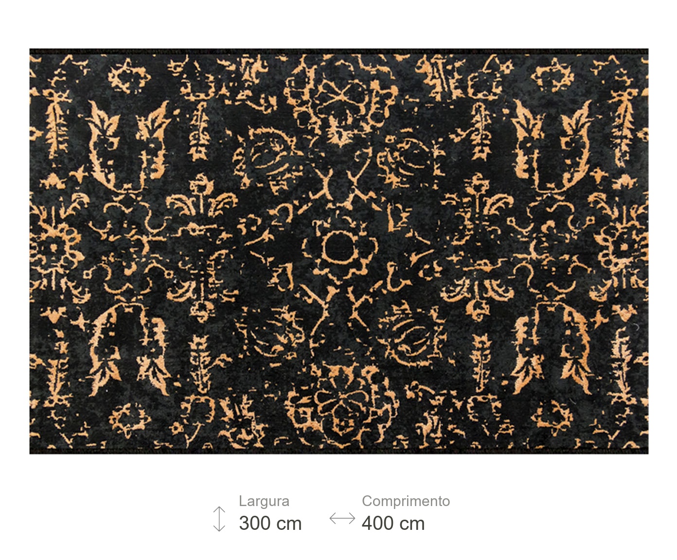 Tapete Turco Vega Ivory Dourado e Preto image number 2