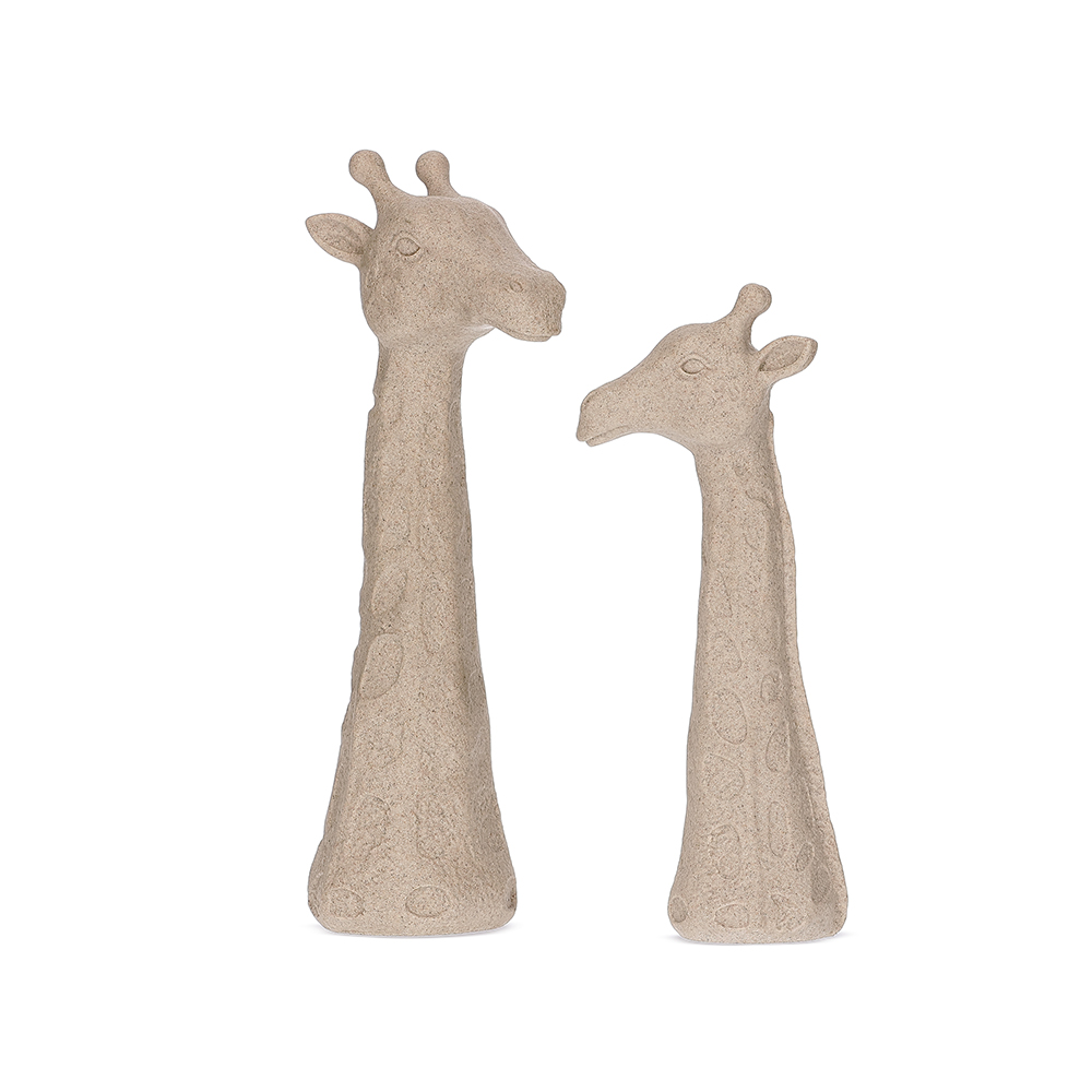 Jogo de Esculturas Girafas Weibenburg Bege - image 1