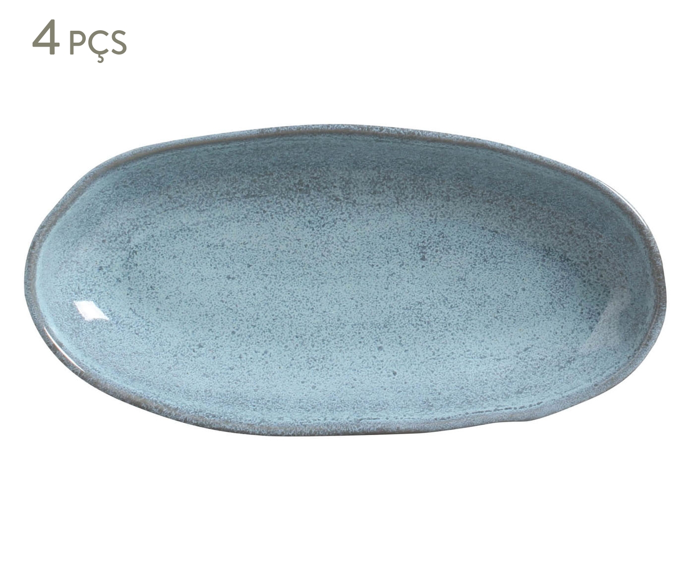 Jogo de Travessas Oval Funda Org&acirc;nico Breeze Azul Claro - image 0