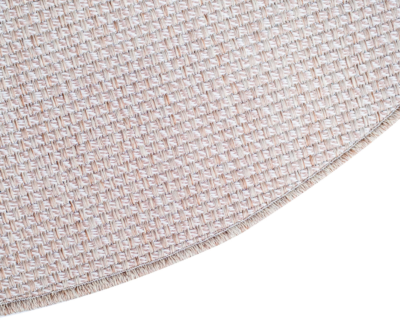 Tapete Redondo Artesanal Look Jacquard Flor de Liz A image number 3