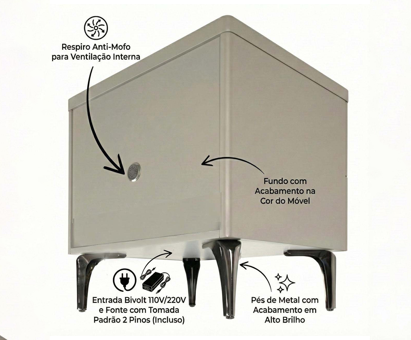 Mesa de Cabeceira Inteligente Smart Vision image number 4