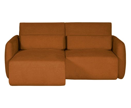 Sof&aacute; Retr&aacute;til Seno I em Boucle Aveludado Terracota image number 0