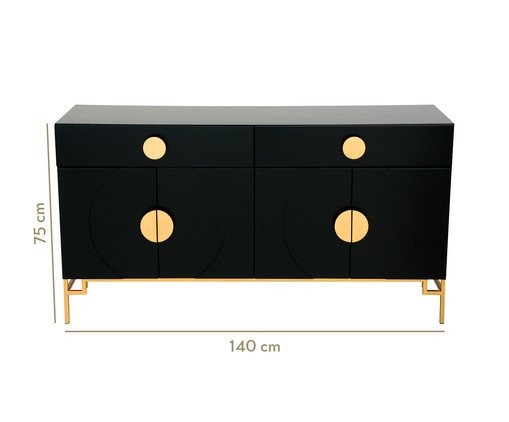 Buffet Duo Cerchio D'Oro - Preto image number 8