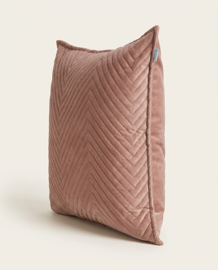 Almofada em Veludo Zig Zag Ros&eacute; image number 6