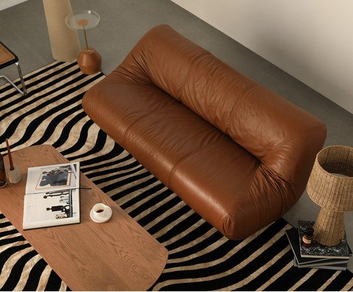 Sofa Lina Couro Caramelo Grande image number 7