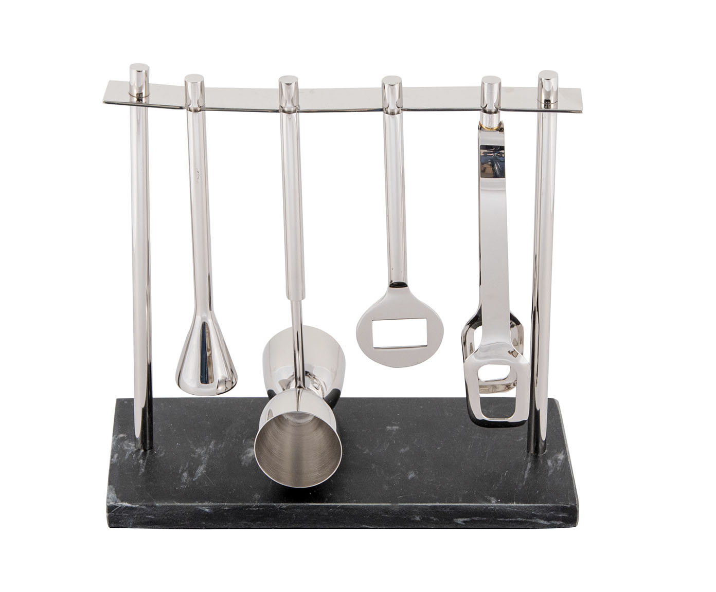 Jogo para Bar em Inox com Base Madeira II - Prateado image number 0