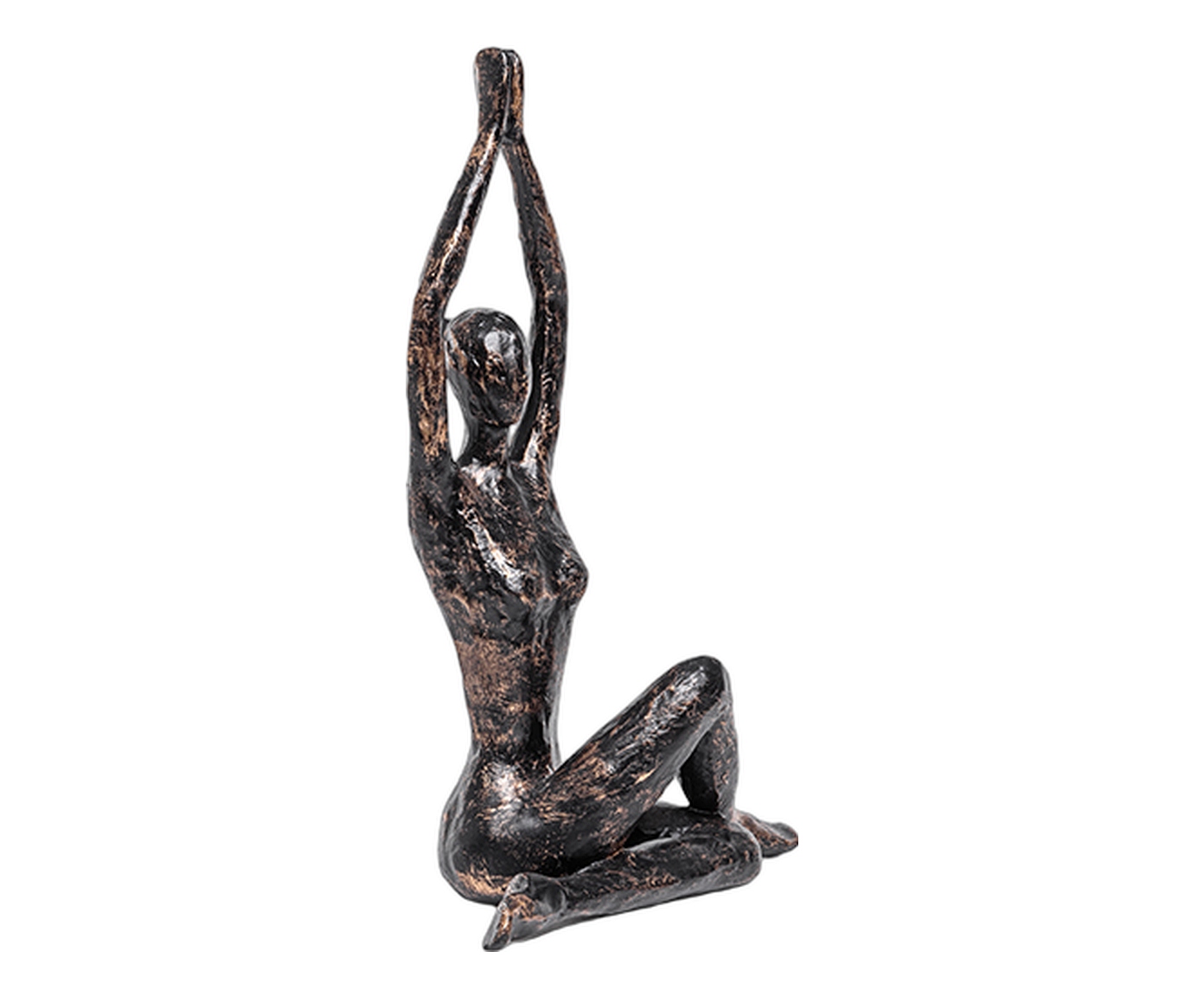 Escultura Yoga Maos Alto Preta image number 1
