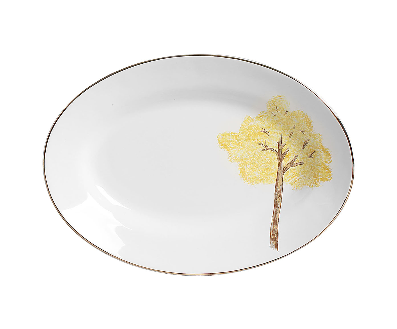 Travessa Pequena com Filete Ouro Ype Amarelo image number 0
