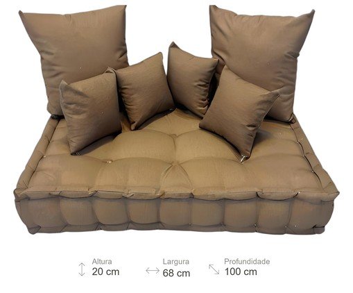 Futon Turco com Almofadas caqui image number 3