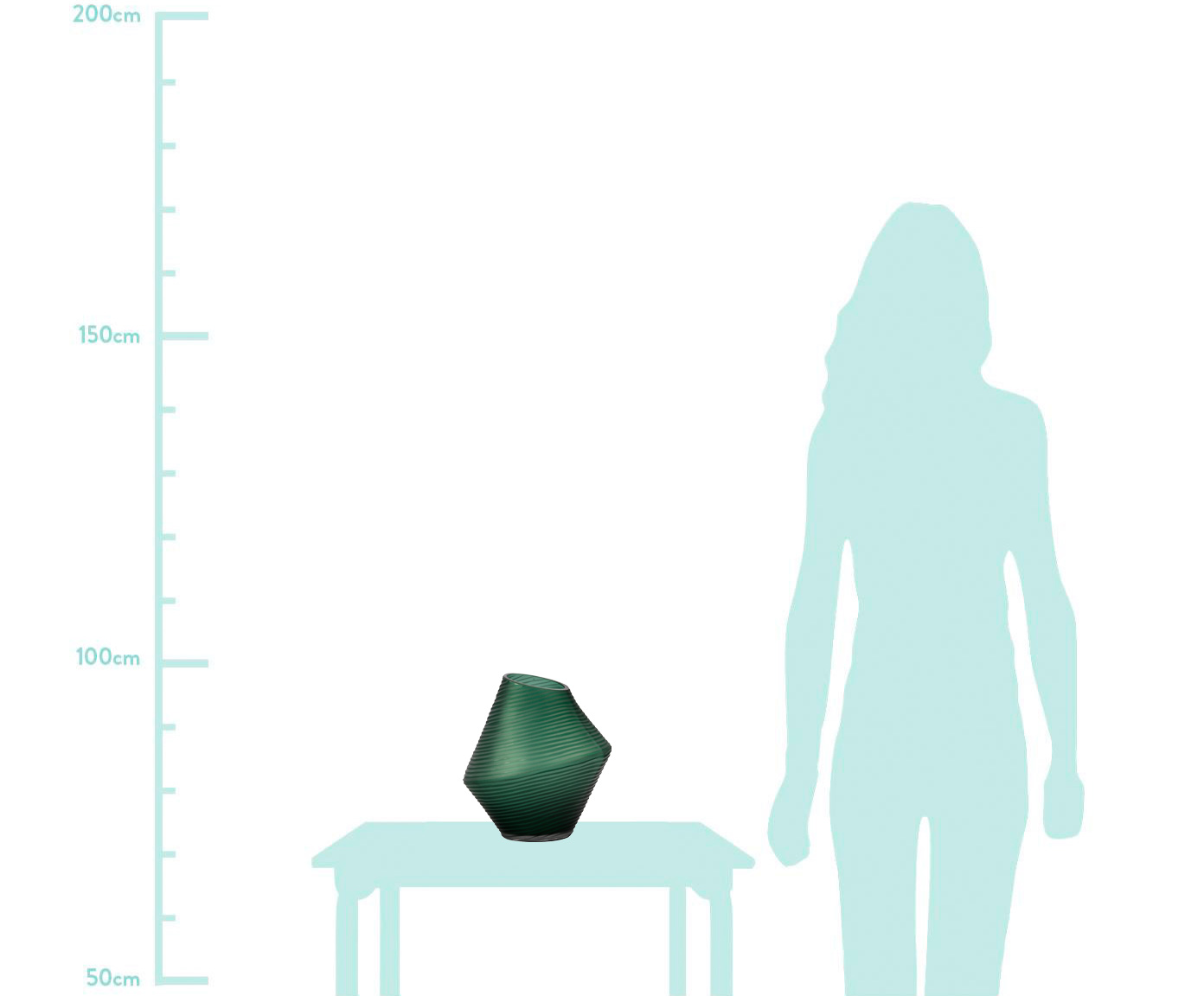 Vaso em Vidro Yasmin Verde image number 3