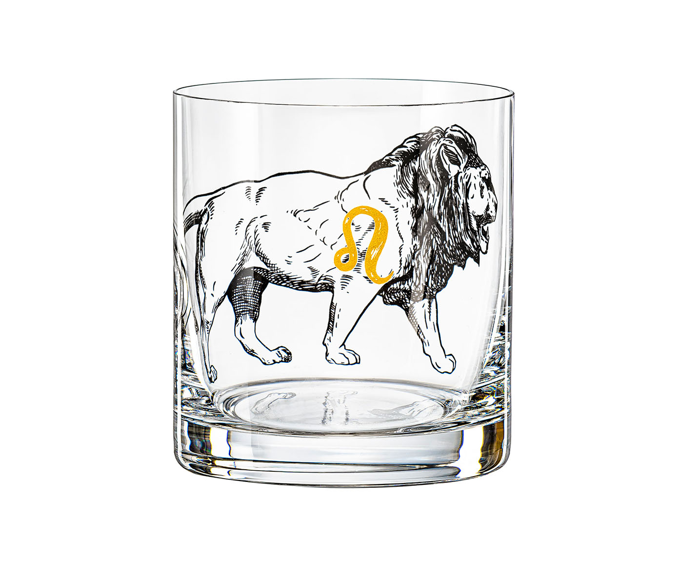 Copo Baixo Zodiac Le&atilde;o em Cristal Ecol&oacute;gico - image 0