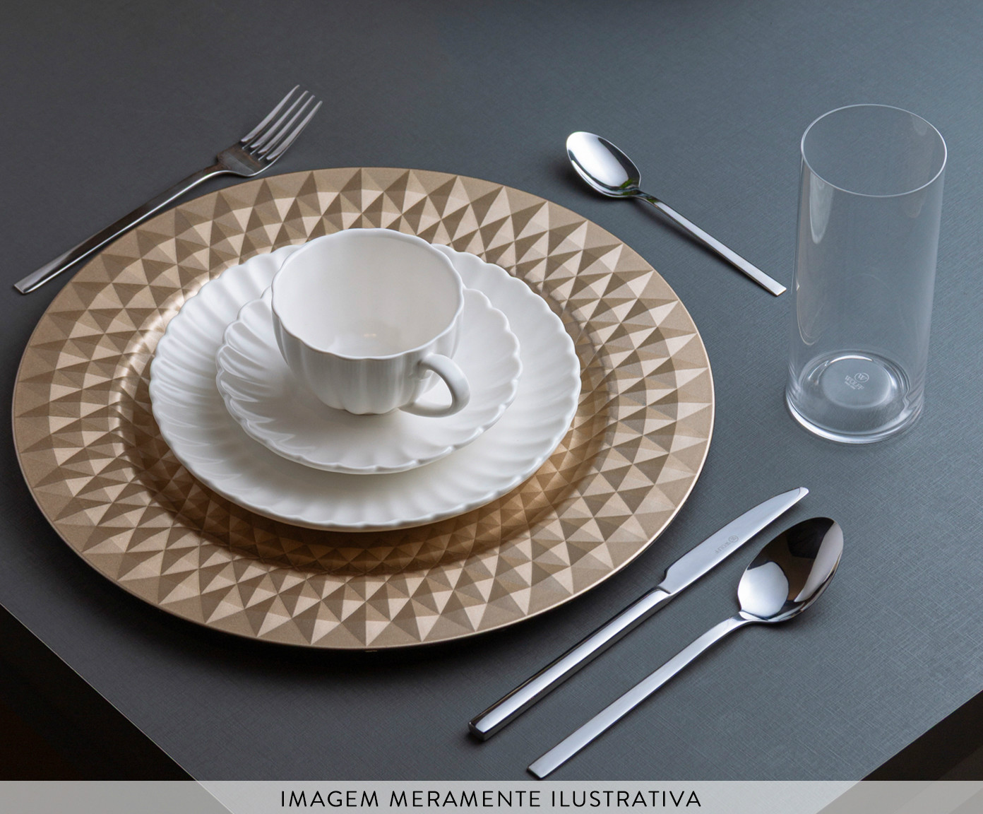 Sousplat Roman Dourado image number 2