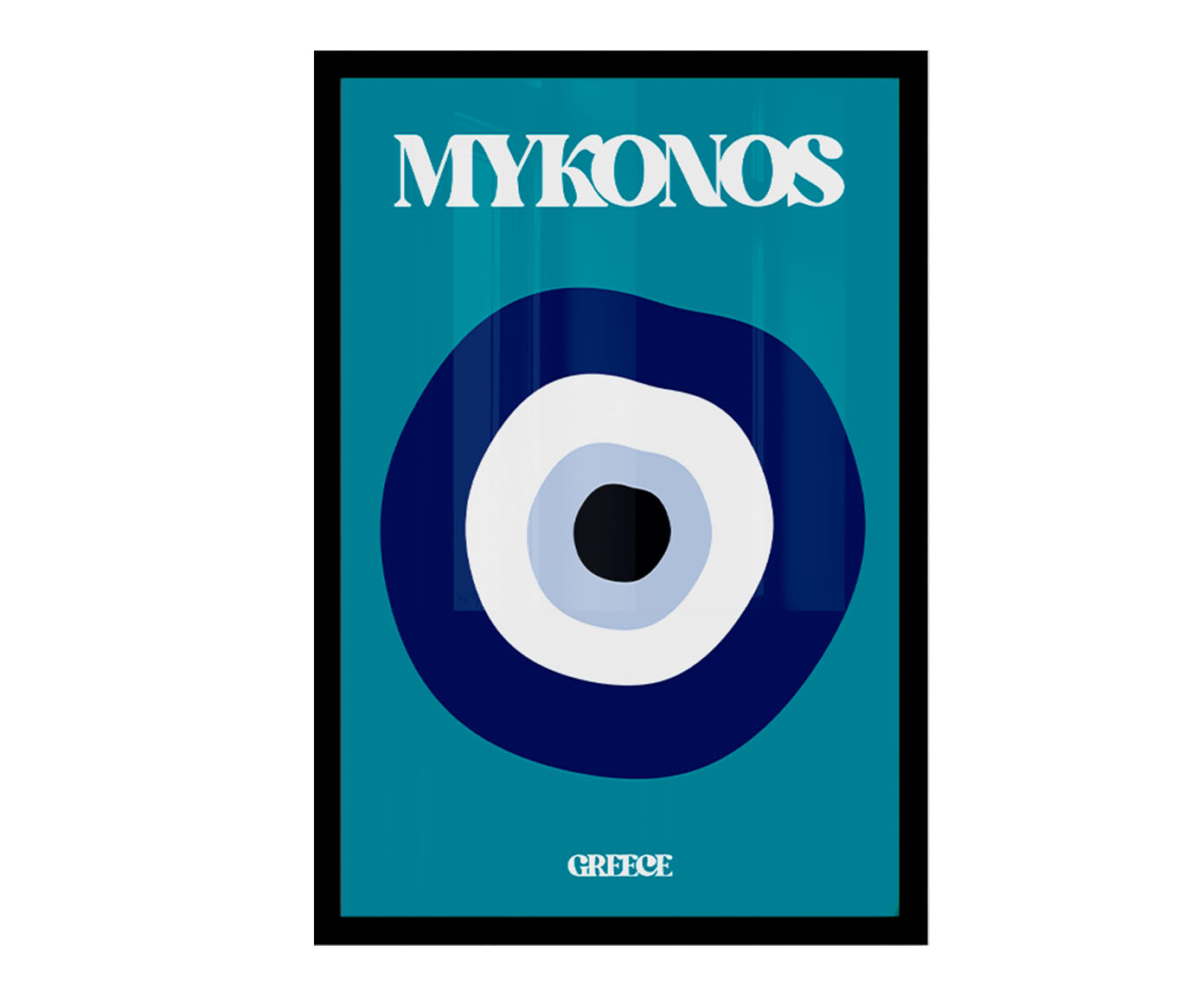 Quadro Mykonos com Moldura Preta image number 0