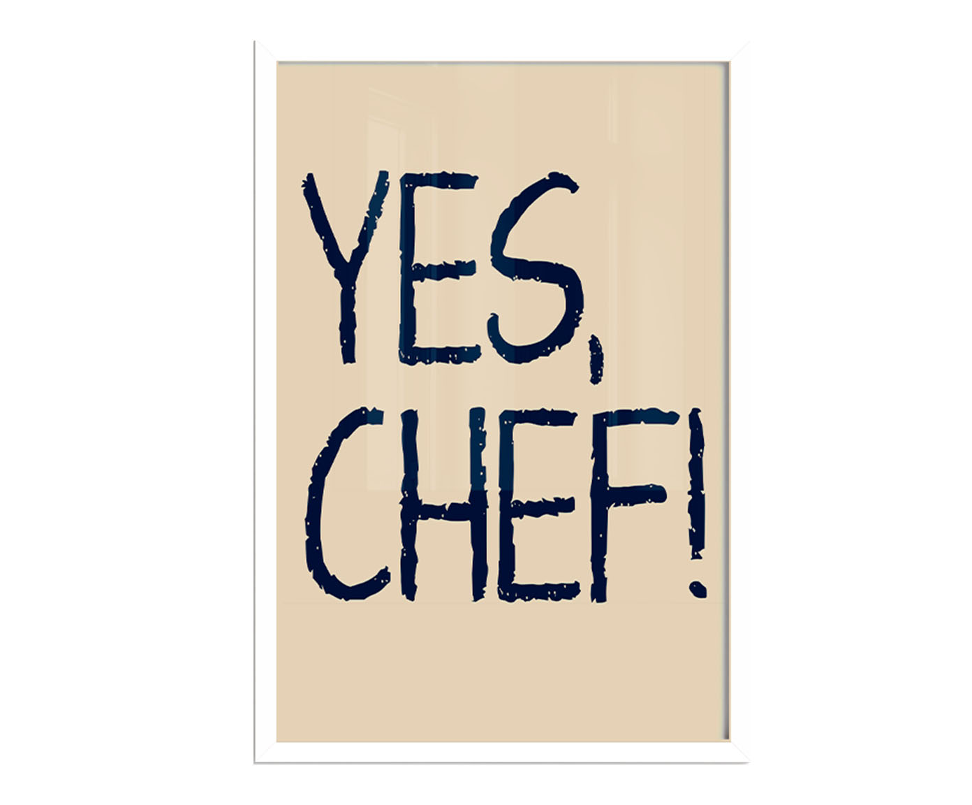 Quadro Yes Chef com Moldura Branca image number 0