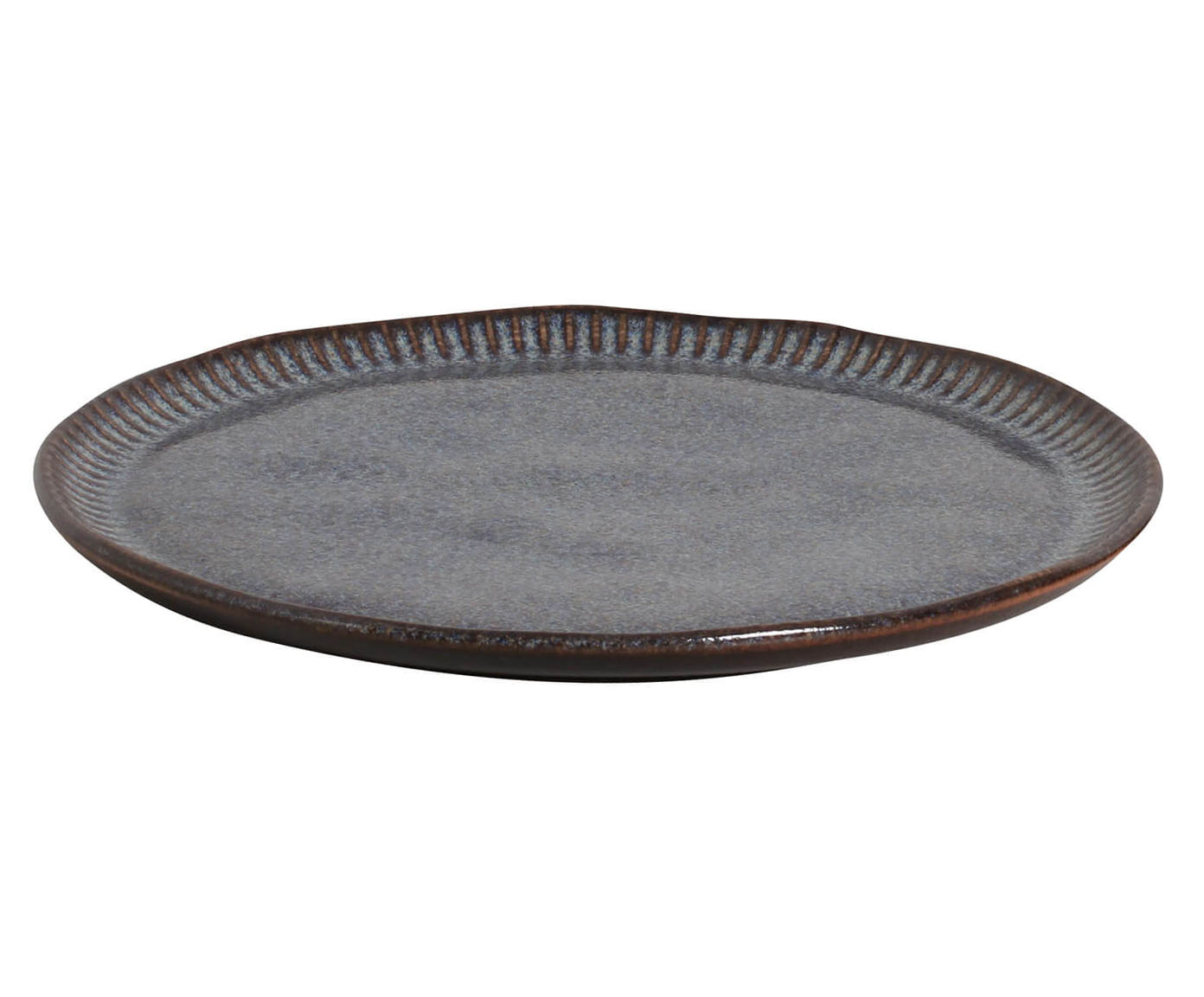 Jogo de Pratos Raso Linhas Titanium Azul Escuro - image 1