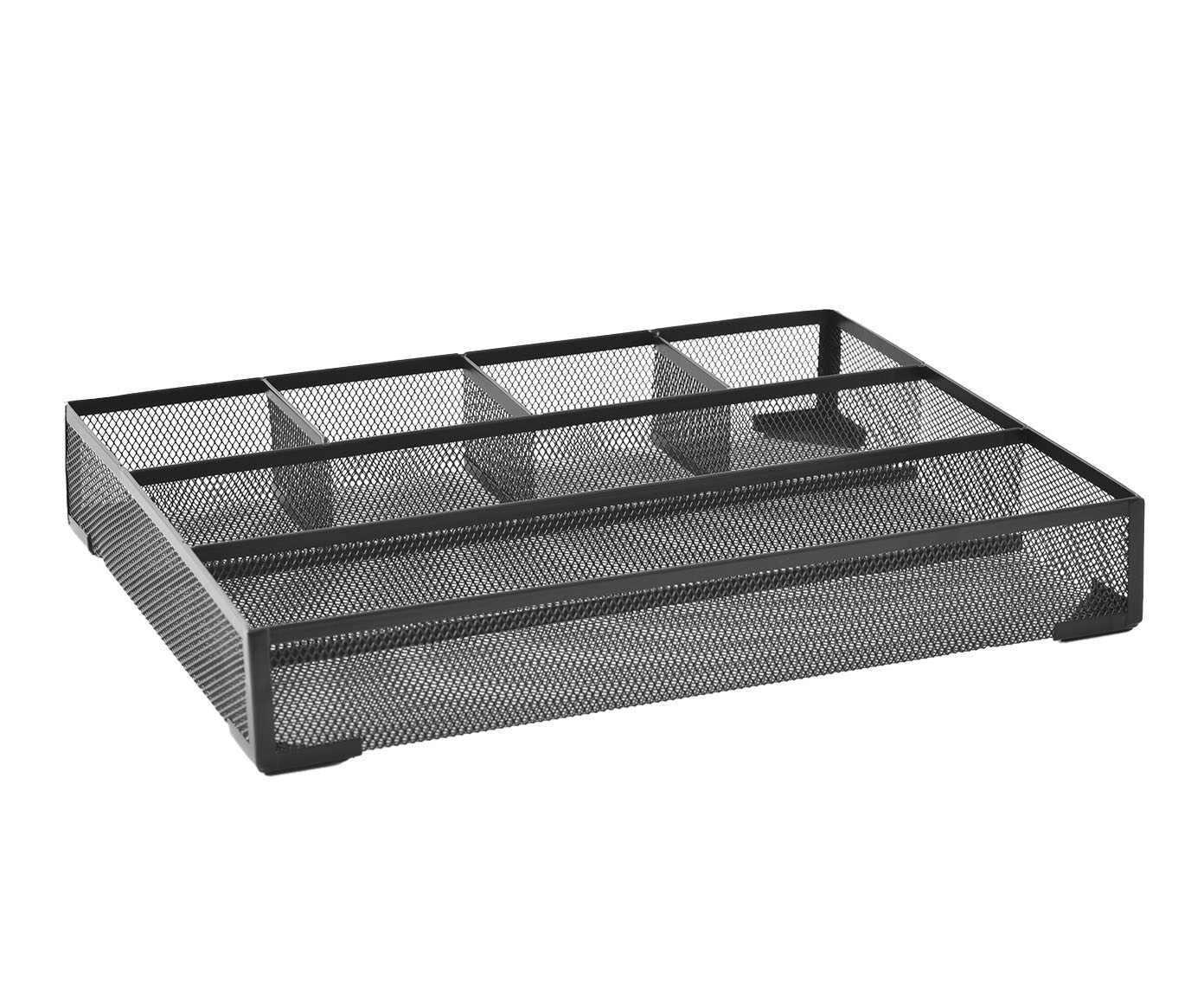 Organizador Mesa e Gaveta com 6 Nichos Office Prateado image number 0
