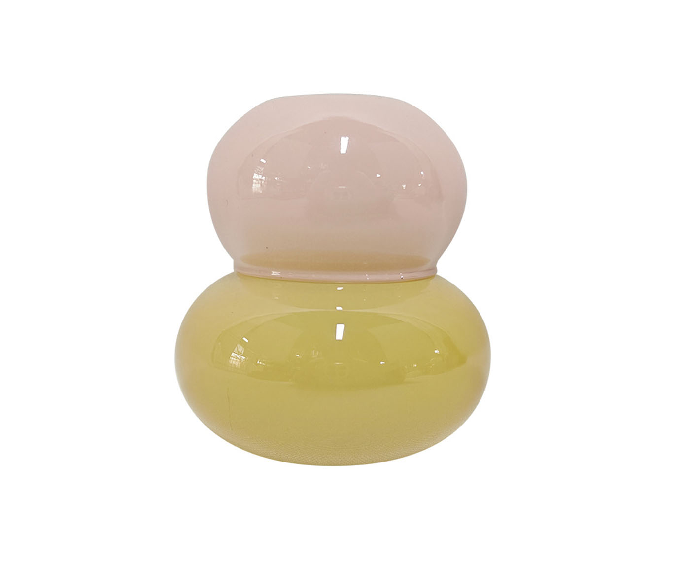 Garrafa Decorativa Sculpt&eacute; Rosa e Amarelo - image 0