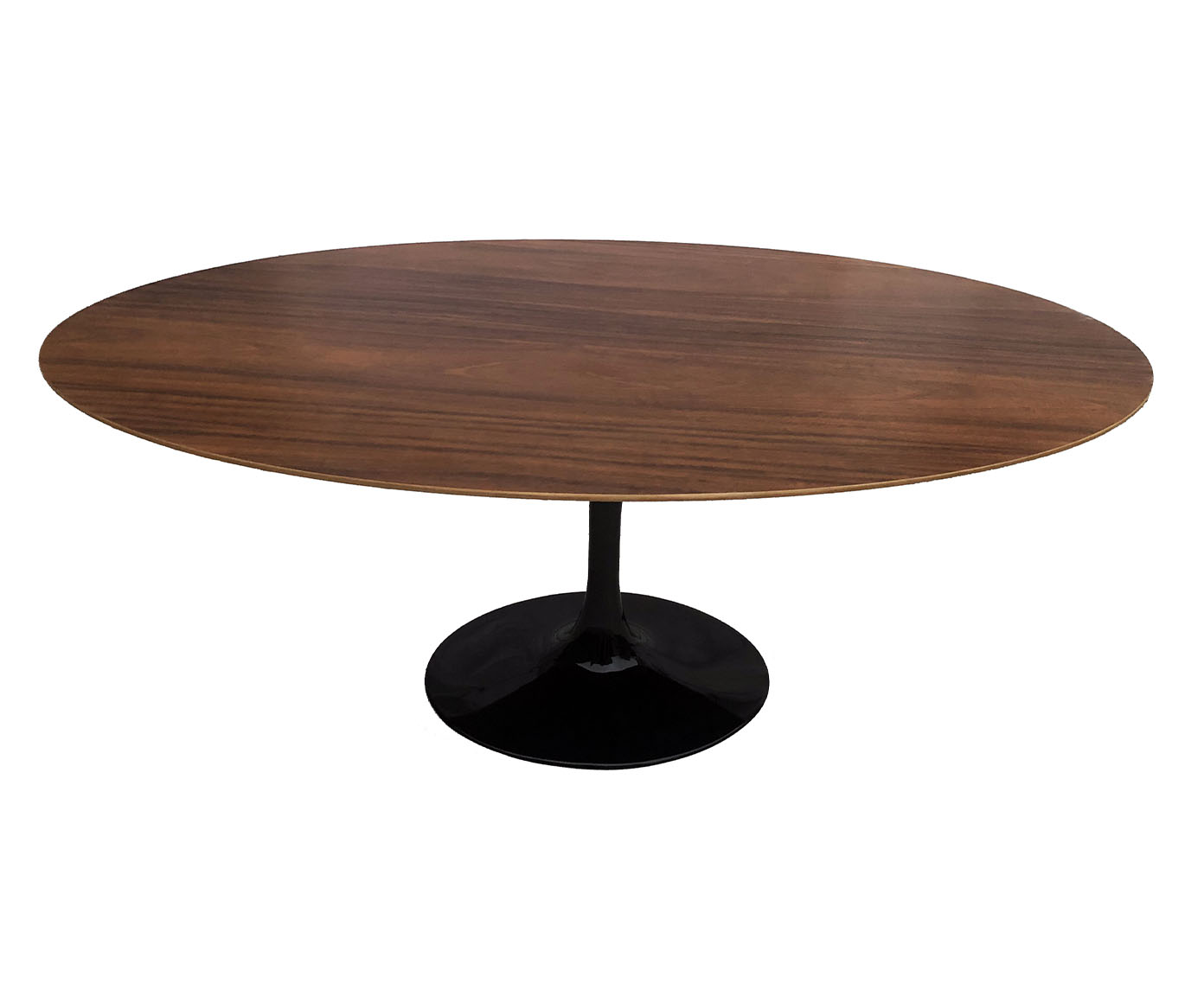 Mesa Saarinen Oval Imbuia Base Preta image number 0