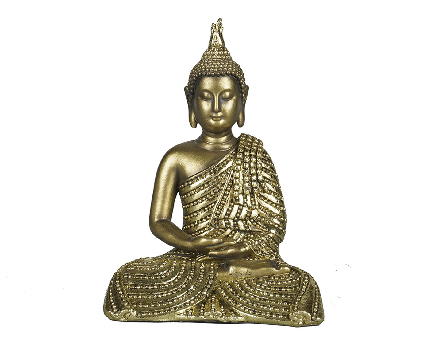 Adorno em Resina de Buddha Sentado II Dourada image number 0