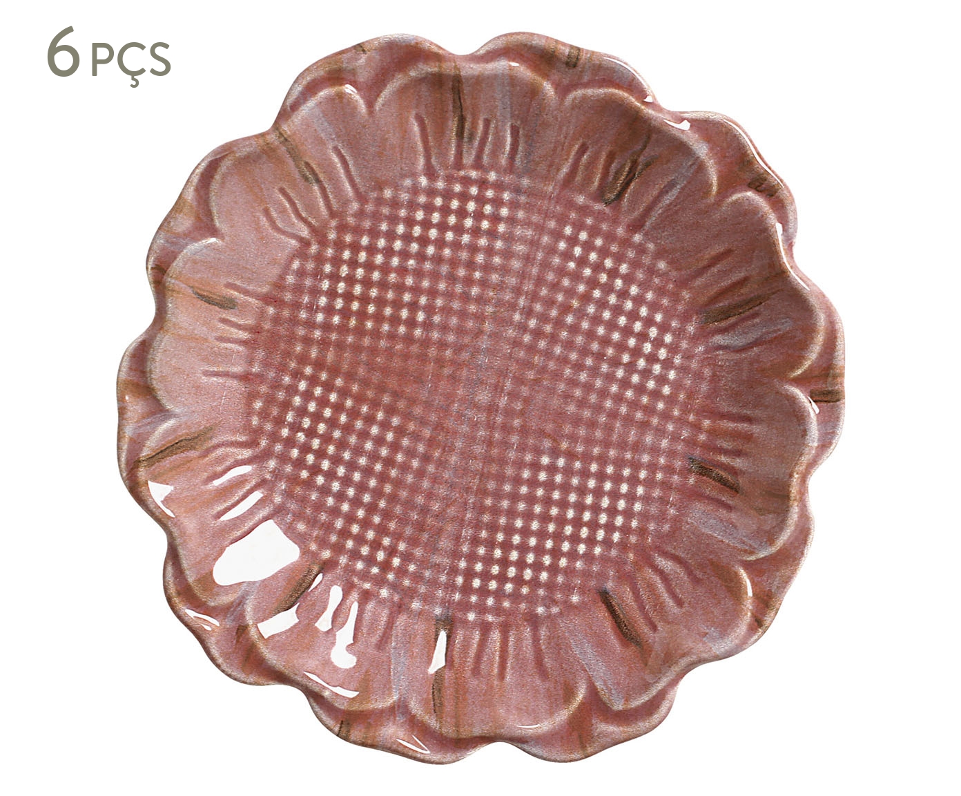 Jogo de Pratos de Sobremesa Playful Flowers Rosa image number 0