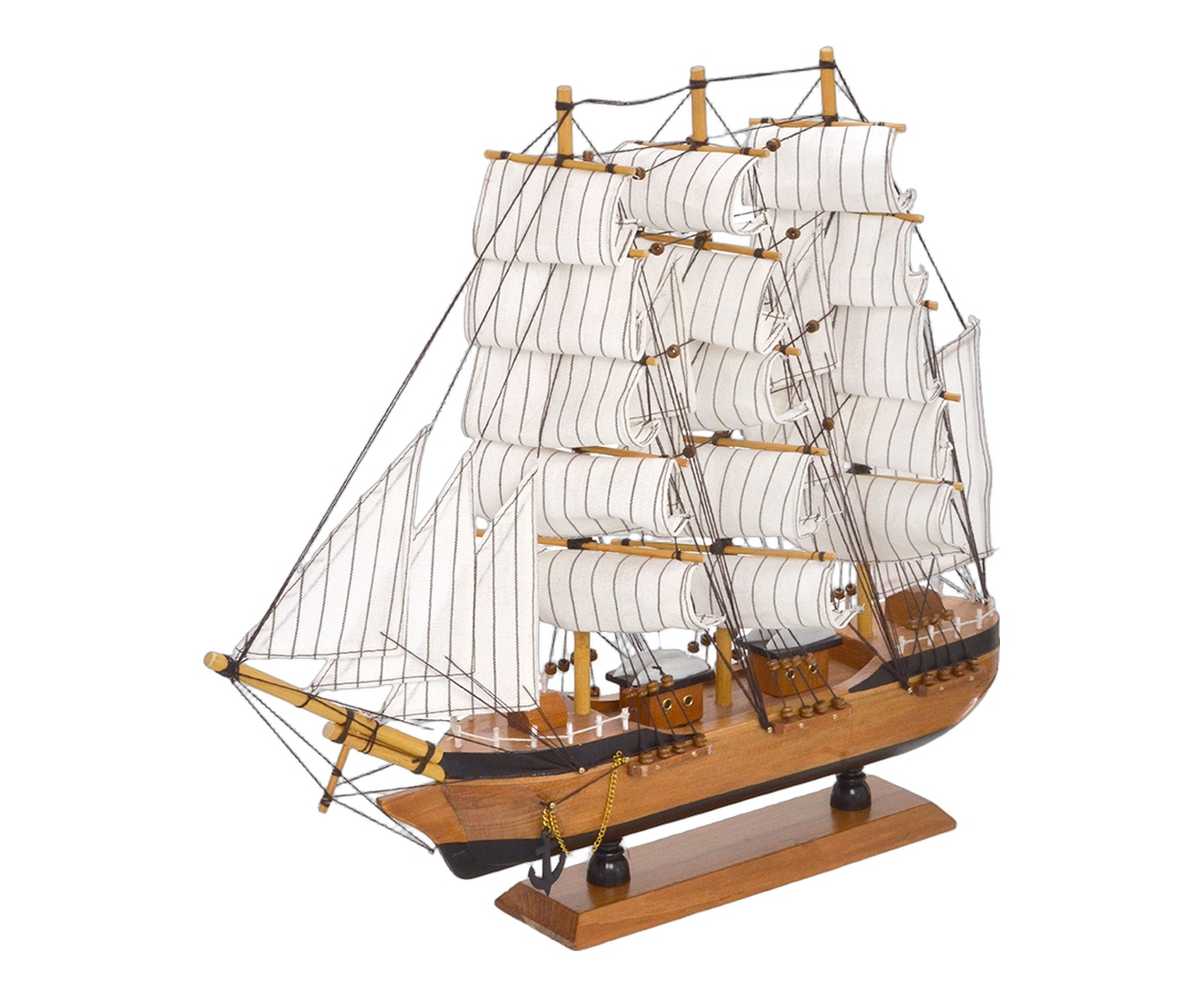 Barco Decorativo Bravus Branco e Marrom image number 0