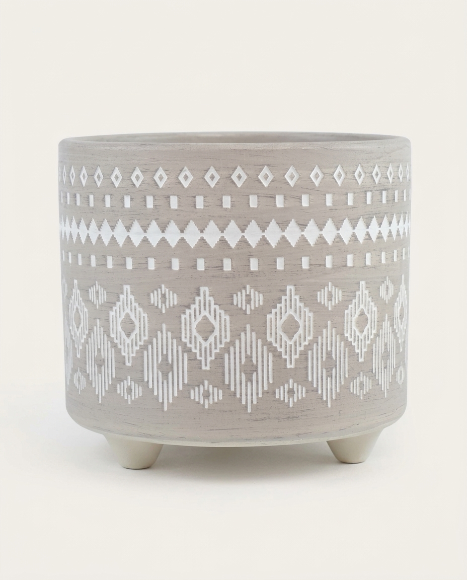 Cachepot Winny Cinza Grande - image 0