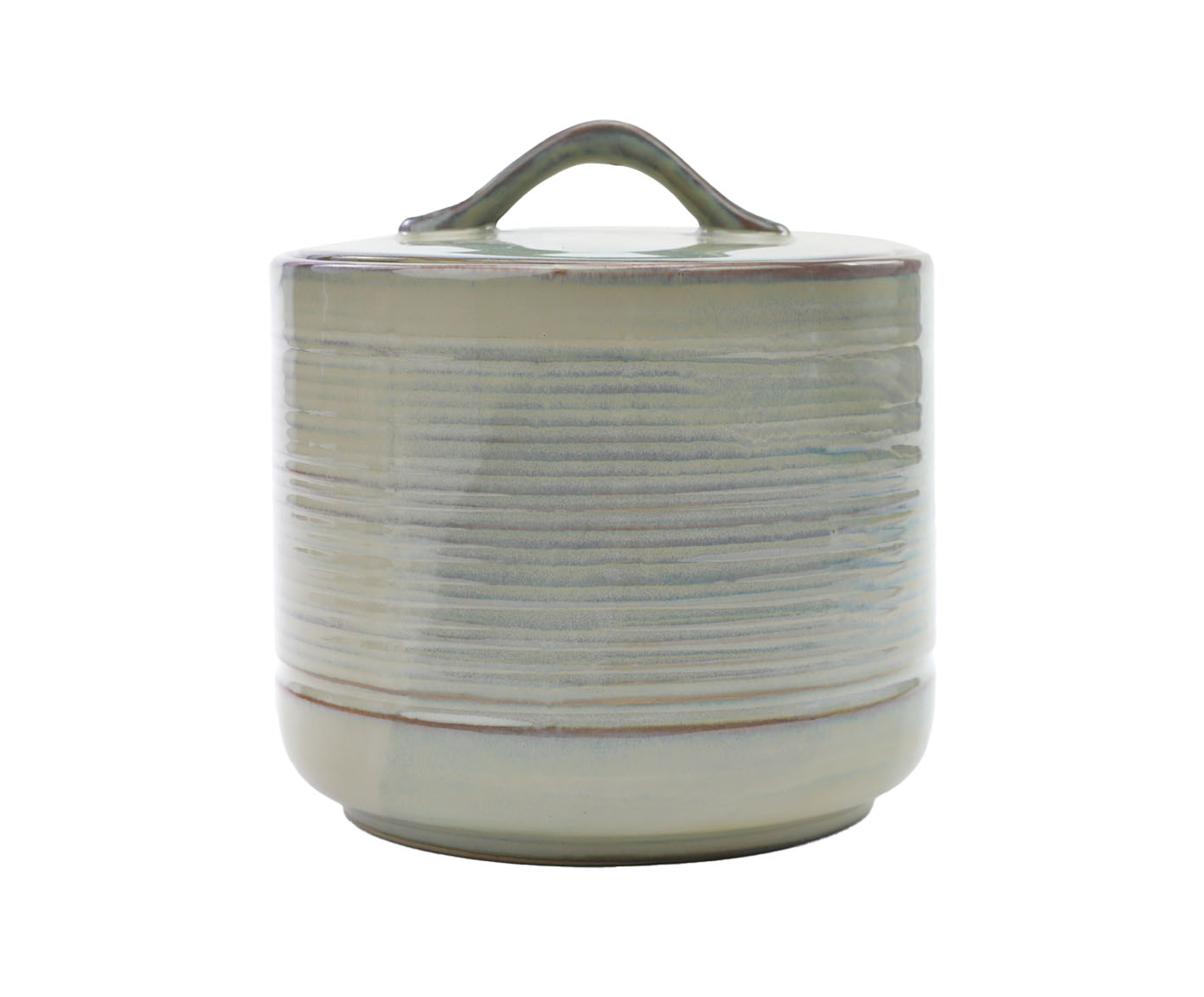 Pote em Cer&acirc;mica com Textura Listra Cinza - image 0