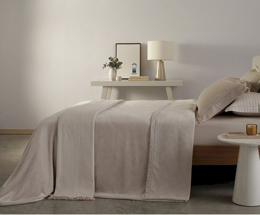 Cobertor Vision Silky Bege image number 1